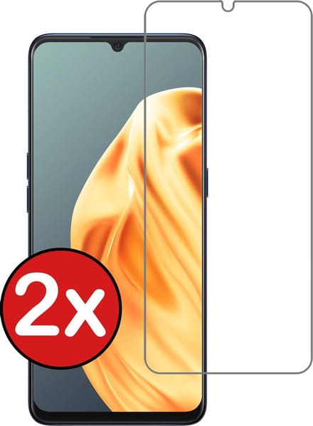 Screenprotector - 2 Stuks - Geschikt voor OPPO A91 - Extra Sterk - Beschermglas - Gehard Glas - Tempered Glass - Screen Protector