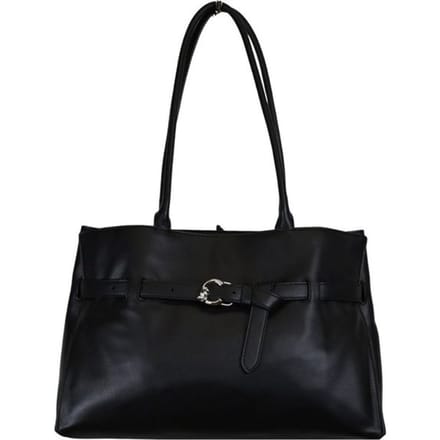 COCCINELLE Leren handtas schoudertas Sabine Soft Handbag Smooth Leather Noir zwart