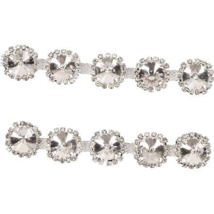 2 stuks Kristalglas Strass Schoenklemmen Stijlvolle Strass Schoenklemmen Decoratie voor DIY Bruiloft white