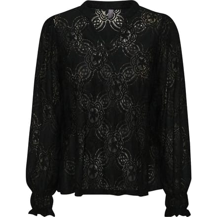 Blouse met lange mouwen Relaxed fit Blac