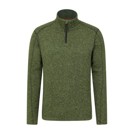 Mountain Warehouse Heren Idris II Half Zip Fleece Top (Donkergroen)