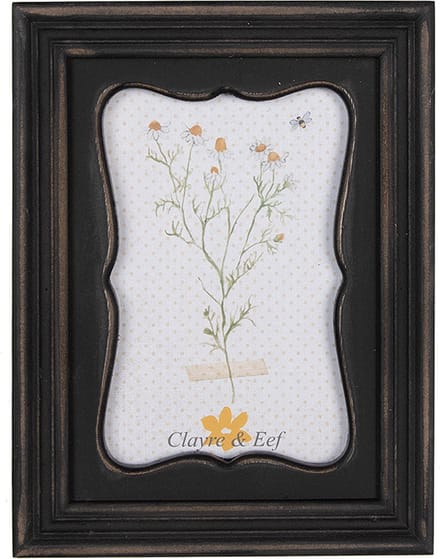 Clayre & Eef Fotolijst 13x18 cm Zwart Bruin MDF