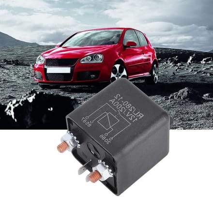 Startrelais 12V - Schakelrelais Relais - Auto Starten - 4-Pin Normaal Open - 200A - Zwart