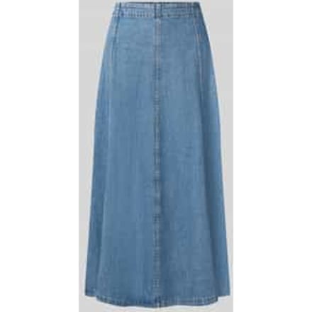Midirok van zuivere katoen in denimlook