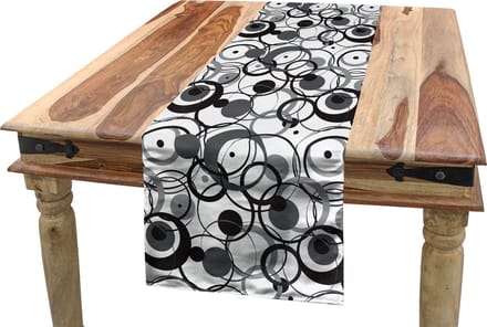 New Bed Abstract Cirkels stippen modern Accent Rechthoekige Tafelrunner, 40cm x 225cm