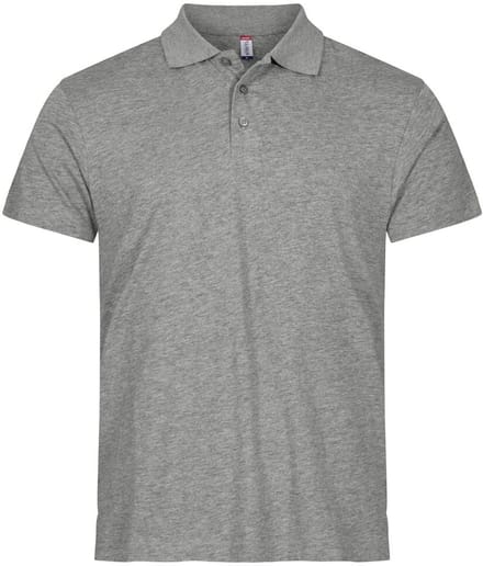 Clique Single Jersey Polo 028280 - Grijs-melange - S