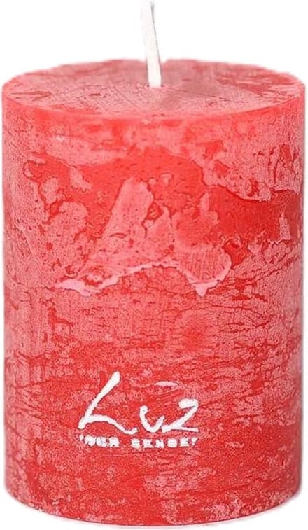 Rasteli Luz Your Senses Stomp Kaars Rood-Antik Rood D 6 cm H 8 cm Voordeelaanbod Per 2 Stuks