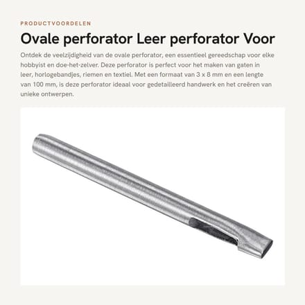 Holle Gaten - Dailygoods- Perforator Ovaal 45# Staal