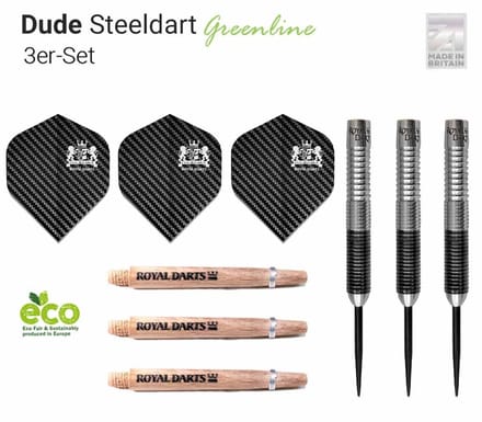 Royal Darts Green Line dartpijlen 23 gram tungsten professioneel.