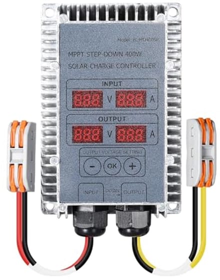 MPPT Solar Laadregelaar - Spanningsverstelbare Zonne-Acculader tot 400W