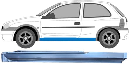 Volledige dorpel voor Opel Corsa B 1993-2001 / Links