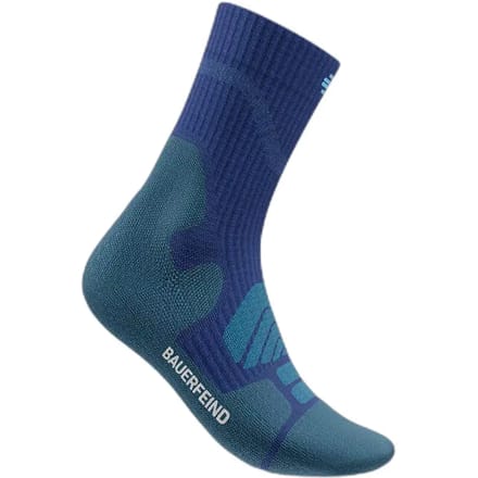 Bauerfeind Outdoor Merino Mid Cut Socks, Men, Ocean Blauw, 46-49 - 1 Paar