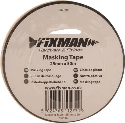Fixman 192532 Afplaktape - 25mm x 50m