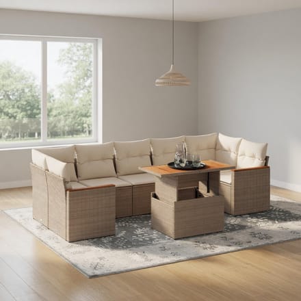 Luxe Loungeset – Weerbestendig – Beige – Industrohome