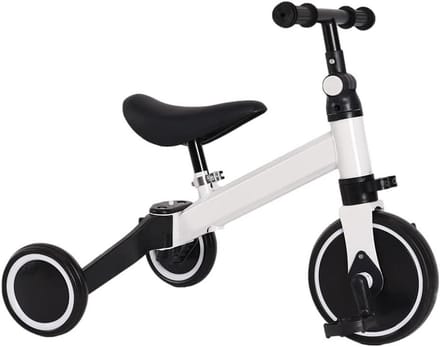 3-in-1 Kinder Driewieler Loopfiets met Verstelbaar Zadel - Lichtgewicht en Duurzaam