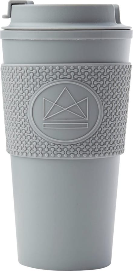 Neon Kactus -  Reisbeker - Dubbelwandige Thermosbeker - Forever Young - Grijs - 450ml