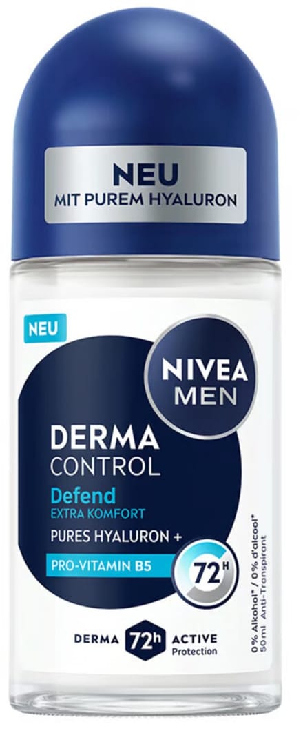 NIVEA Deodorant Roller For Men Derma Control Defend 50 ml