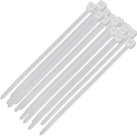 Benson Kabelbinders - tie wraps - wit - 200x stuks - 370 x 4,8 mm - plastic