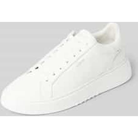 Sneakers van echt leer met logodetail