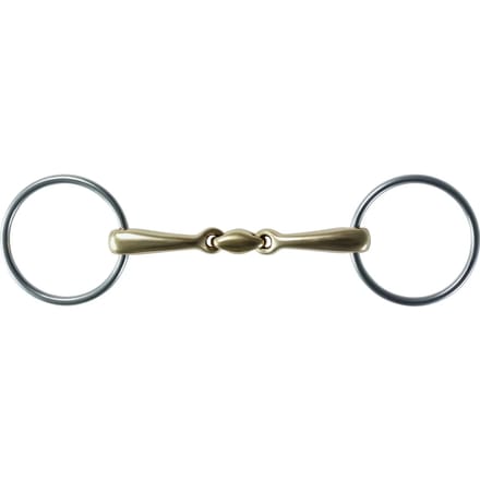Mors met 2 ringen voor paard in zacht koper Stübben 2222