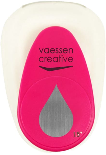 Vaessen Creative Pons - Figuurpons - Druppel - 2,5 x 3,8 cm