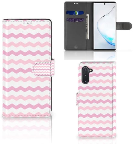 Samsung Galaxy Note 10 Telefoon Hoesje Waves Roze