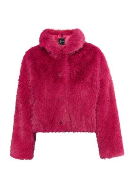 Faina Blouson van namaakbont Dames roze