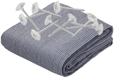 Proplus Tenttapijt incl grondzeilpen 10x - grijs - 500 x 250 cm