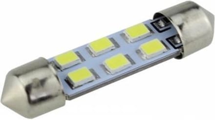 Dome - 6 LED - 2835 - 40mm - C5W - 2 stuks