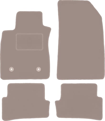 Beige velours matten voor: Reault Thalia II sedan (2008-2013)