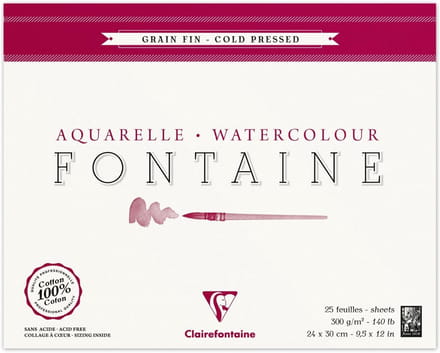 Koudgeperste Aquarelpapier 300gsm - 24 x 30 cm - Ideaal voor Aquarel Artwork