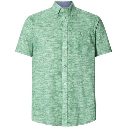 Babista herren Overhemd Met Korte Mouwen - 45/46 - groen - Plus Size