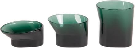 XLBoom CALA - Badkamerset van groen glas - 3-delige set