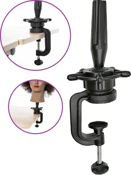 SassyGoods® Tafelklem Statief Kappershoofd - Oefenhoofd Kapper - Verstelbaar