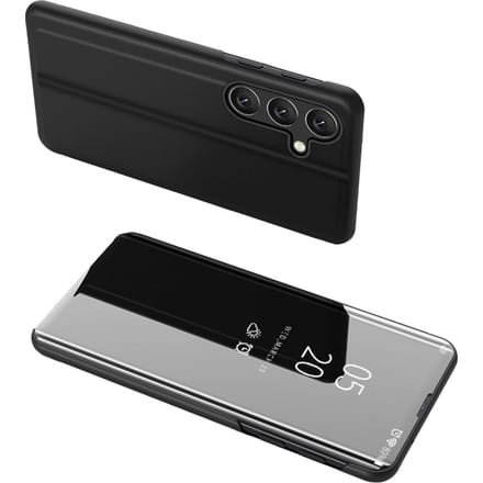 Hurtel Clear View Case Cover for Samsung Galaxy A24 4G Flip Cover Black