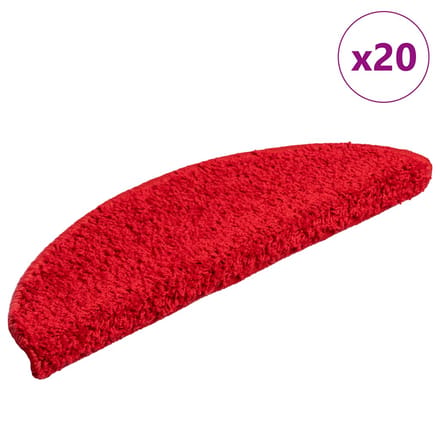 vidaXL - Trapmatten - 20 - st - 56x17x3 - cm - Rood - Halfrond
