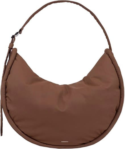 Sandqvist Curve Half Moon Bag L - Schoudertas 42 cm (dark taupe)