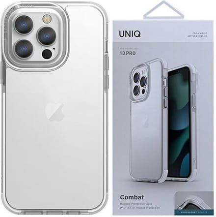 UNIQ - Combat - iPhone - 13 - Pro - Max - 6.7 - hoesje - wit/wit