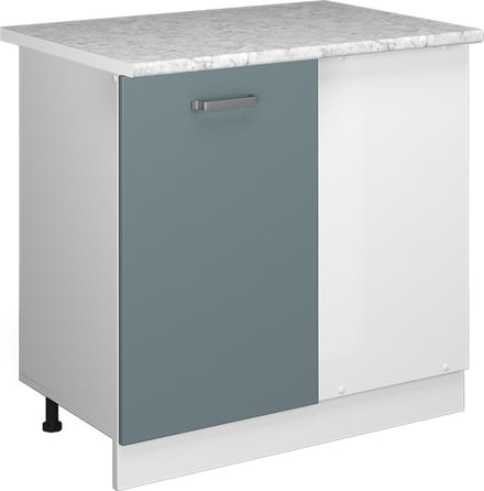 Vicco R-Line Hoekkast – 86 cm, WB Marmer Blauw-grijs