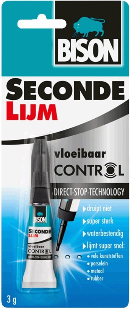 Bison secondelijm vloeibaar control 3 gr