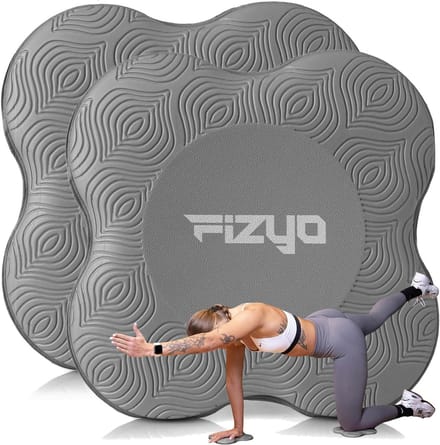 Set van 2 Antislip Kniebeschermers voor Yoga, Pilates en Gymnastics - Grijs