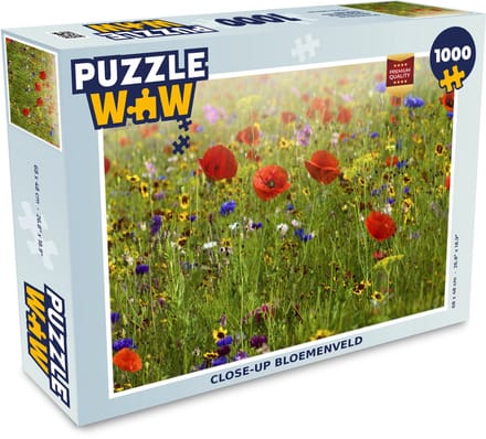 Puzzel Close-up bloemenveld - Legpuzzel - Puzzel 1000 stukjes volwassenen