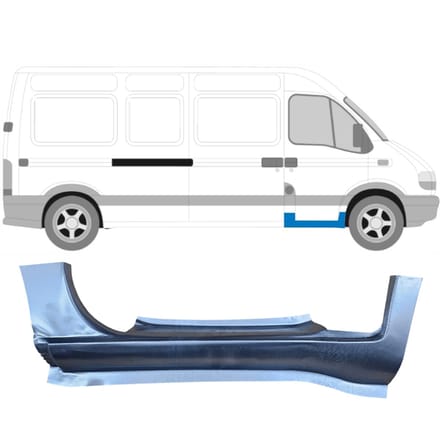 Reparatie dorpel voor Renault Master 1998-2010 / Rechts