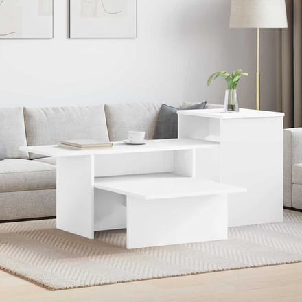 vidaXL - Wandtafel - Wit - 91,5 - x - 35 - x - 38,5 - cm - Bewerkt - hout