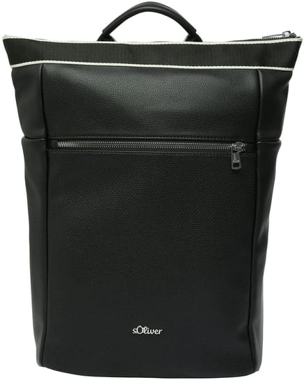 s.Oliver Laptop rugzak Rugzak met laptopvak Backpack Black Zwart