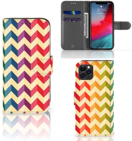 Apple iPhone 11 Pro Telefoon Hoesje Zigzag Multi Color