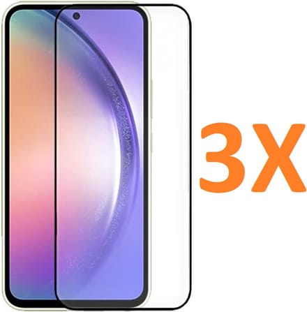Volledige dekking Screenprotector Glas - Tempered Glass Screen Protector Geschikt voor: Samsung Galaxy A54 - 3x
