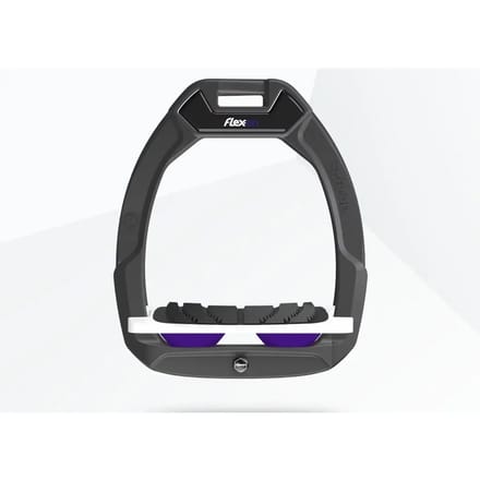Veiligheidsbeugels voor paardrijden Hellend Grip Antraciet/Wit/Paarse Flex-On Safe-On