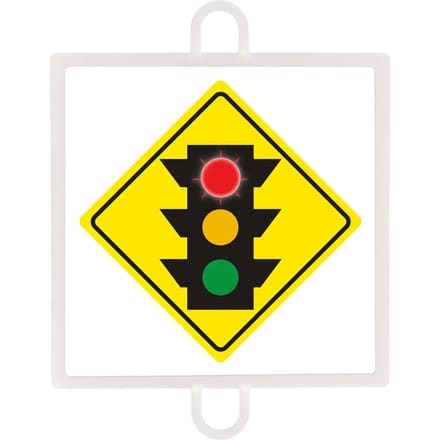 Waarschuwingsbord nr. 1 (rood verkeerslicht)