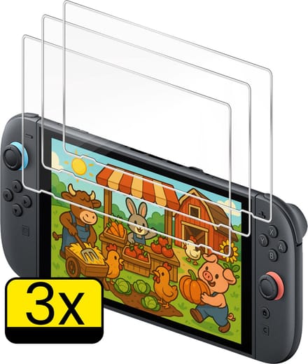 Screenprotector - Geschikt voor Nintendo Switch 2 - Screenprotector Gehard Glas Beschermglas - 3 Stuks